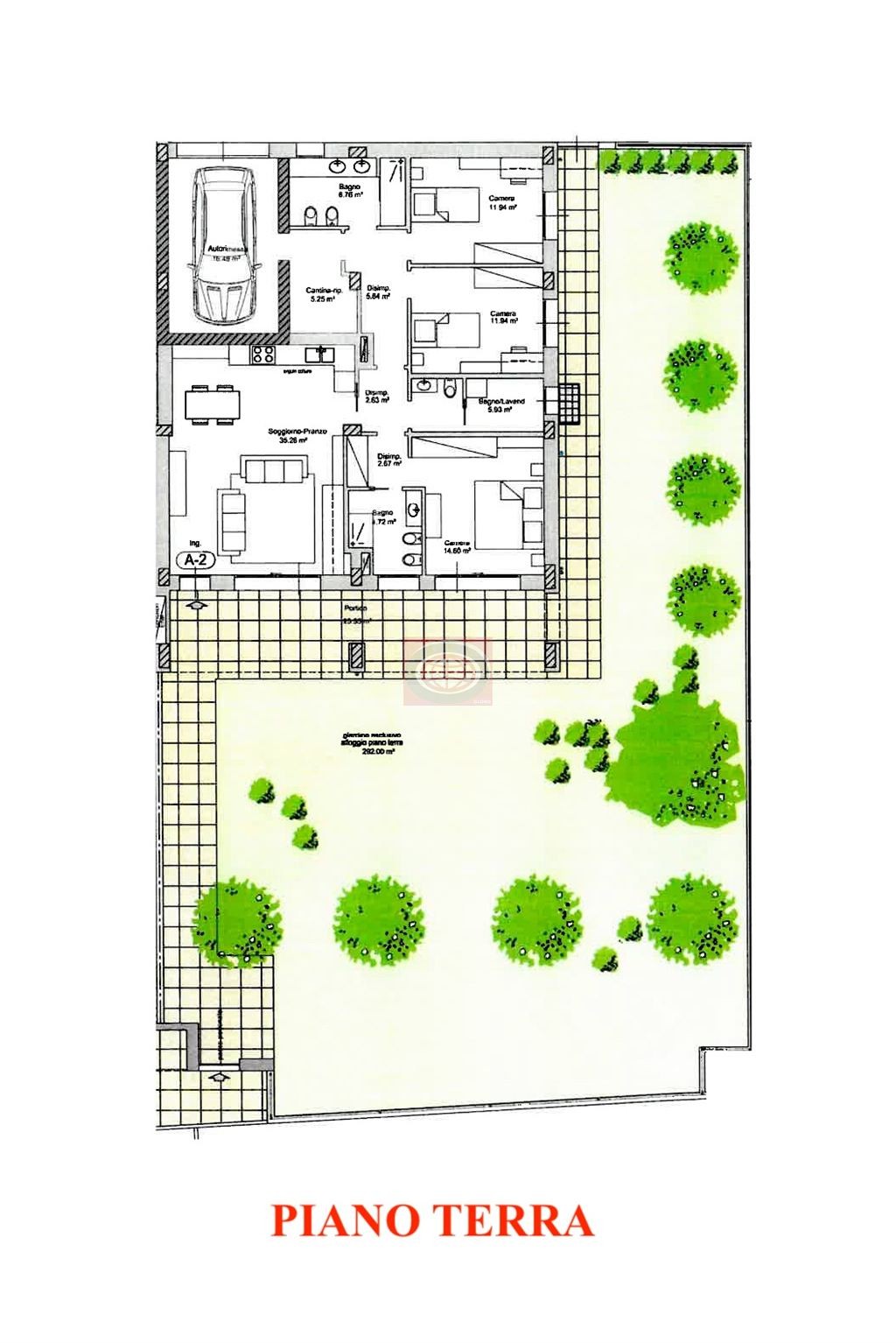 CESENA - S.Egidio (AC683): quadrilocale con ingr. indipendente, giardino, 2 garage, cantina e p. auto.