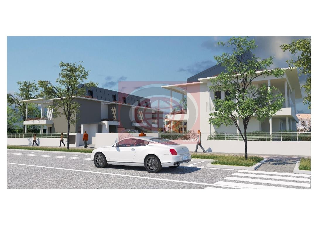 Vendita di una casa bifamiliare nuova a Cesena, con quattro camere da letto, tre bagni, ampia zona giorno, giardino privato, terrazzo abitabile, garage, cantina e ingresso indipendente.