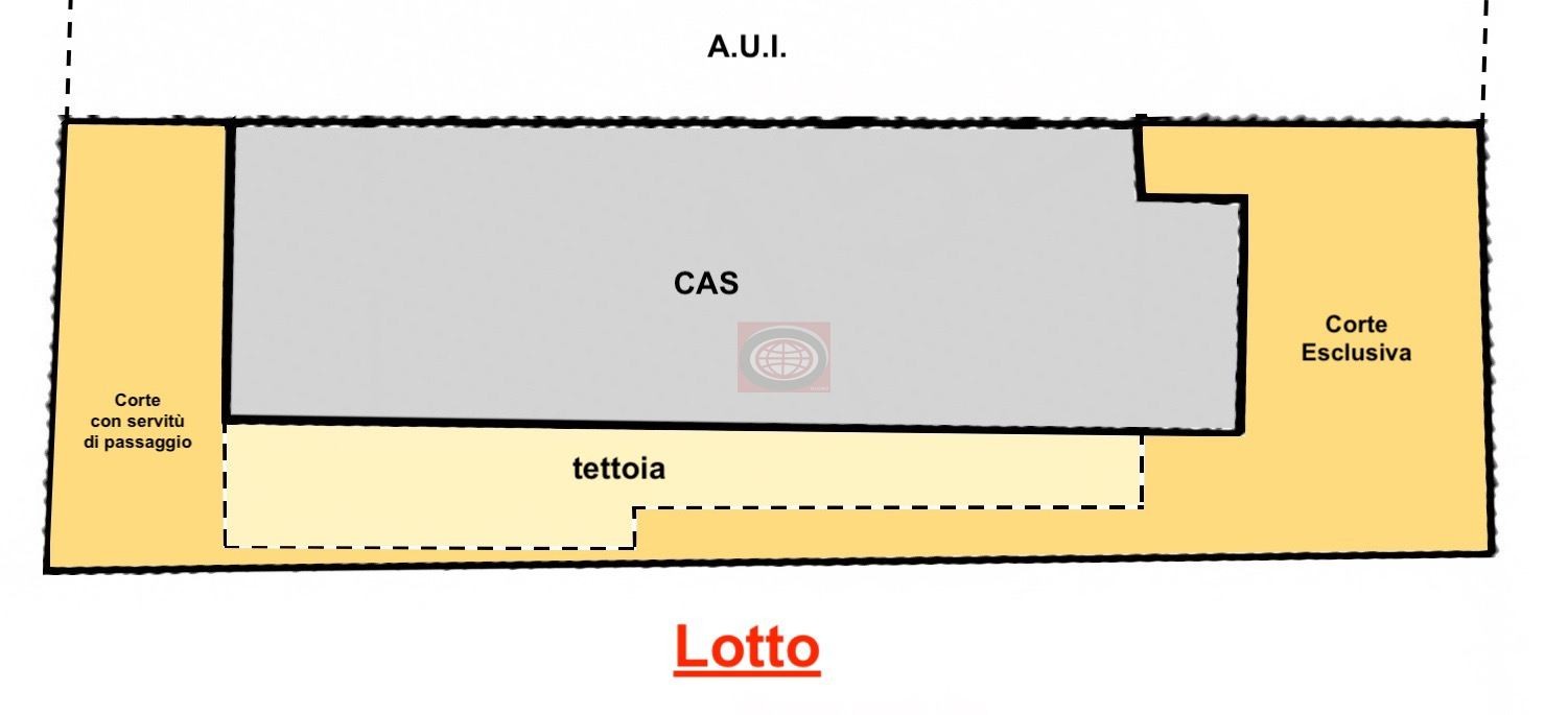 Santa Maria Nuova di Bertinoro - porzione di Bifamiliare  da RISTRUTTURARE . - Con GARAGE e piccolo giardinetto su due lati