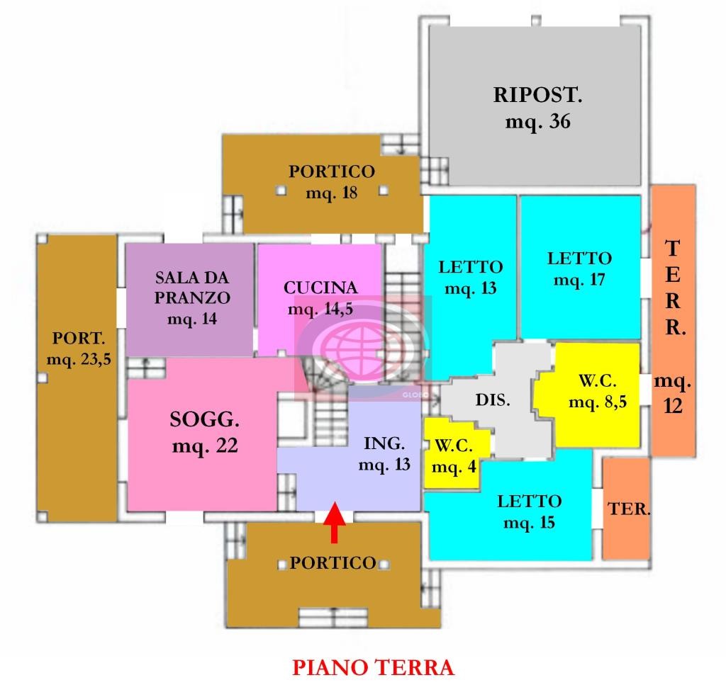 CESENA - Case Castagnoli ( CSC329): Vendita di unica ed elegante villa con parco circostante.