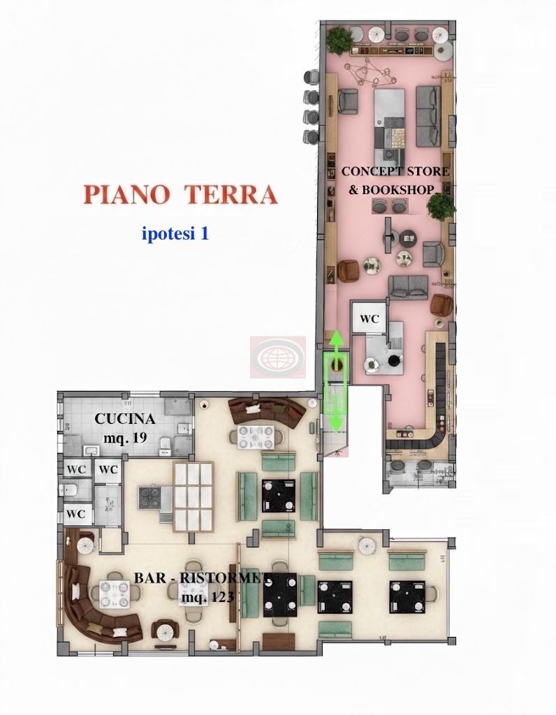 CESENATICO ( Levante ) VIALE CARDUCCI: affittasi locale commerciale di oltre 300 mq. per concept innovativi.